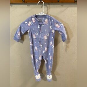 NWT Carter's Lavender Owl Print Footie Onesie